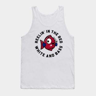 Reelin' in the Red, White, and Bass Tank Top